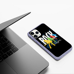 Чехол iPhone 11 Pro матовый Rock Night, цвет: 3D-светло-сиреневый — фото 2