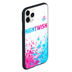 Чехол iPhone 11 Pro матовый Nightwish neon gradient style: символ сверху, цвет: 3D-черный — фото 2