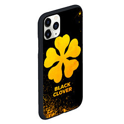 Чехол iPhone 11 Pro матовый Black Clover - gold gradient, цвет: 3D-черный — фото 2