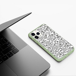 Чехол iPhone 11 Pro матовый Текстурка, цвет: 3D-салатовый — фото 2