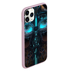 Чехол iPhone 11 Pro матовый Костюм киборга, цвет: 3D-розовый — фото 2