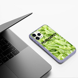 Чехол iPhone 11 Pro матовый Рублю капусту нежно-зеленая, цвет: 3D-светло-сиреневый — фото 2