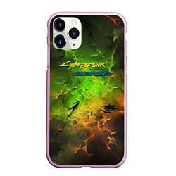 Чехол iPhone 11 Pro матовый Cyberpunk 2077 phantom liberty green