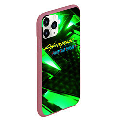 Чехол iPhone 11 Pro матовый Cyberpunk 2077 phantom liberty neon green, цвет: 3D-малиновый — фото 2