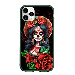 Чехол iPhone 11 Pro матовый Паломница - La Peregrina, цвет: 3D-темно-зеленый