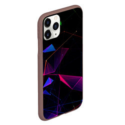 Чехол iPhone 11 Pro матовый Midjourney - Цветные осколки реальности, цвет: 3D-коричневый — фото 2
