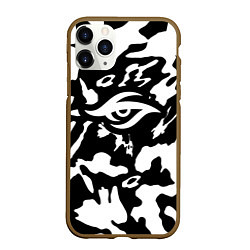 Чехол iPhone 11 Pro матовый Форма Team Secret абстракт, цвет: 3D-коричневый