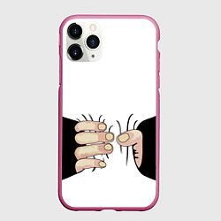 Чехол iPhone 11 Pro матовый Рука сжимает талию, цвет: 3D-малиновый