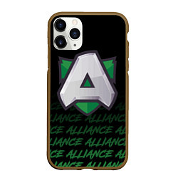 Чехол iPhone 11 Pro матовый Alliance art, цвет: 3D-коричневый