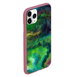 Чехол iPhone 11 Pro матовый Green style, цвет: 3D-малиновый — фото 2