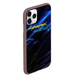 Чехол iPhone 11 Pro матовый Black blue cyberpunk phantom liberty, цвет: 3D-коричневый — фото 2