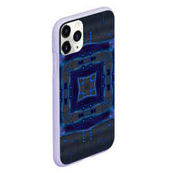 Чехол iPhone 11 Pro матовый Кубические волны, цвет: 3D-светло-сиреневый — фото 2