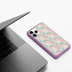 Чехол iPhone 11 Pro матовый Ornament, цвет: 3D-фиолетовый — фото 2