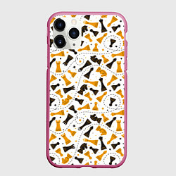 Чехол iPhone 11 Pro матовый Шахматные фигуры - Chess, цвет: 3D-малиновый