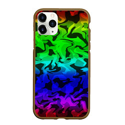 Чехол iPhone 11 Pro матовый Камуфляж спектр, цвет: 3D-коричневый