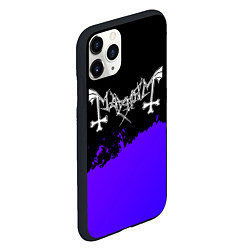 Чехол iPhone 11 Pro матовый Mayhem purple grunge, цвет: 3D-черный — фото 2