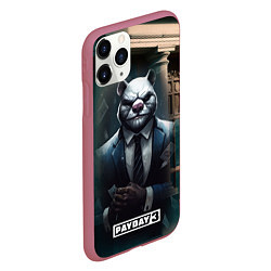 Чехол iPhone 11 Pro матовый Payday 3 white bear, цвет: 3D-малиновый — фото 2