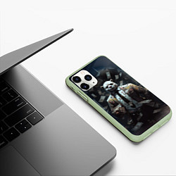 Чехол iPhone 11 Pro матовый Payday 3 animal mask, цвет: 3D-салатовый — фото 2