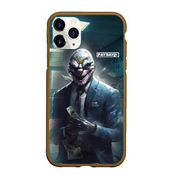 Чехол iPhone 11 Pro матовый Payday 3 mask, цвет: 3D-коричневый