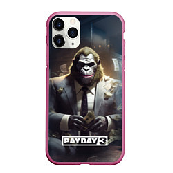 Чехол iPhone 11 Pro матовый Gorilla Payday 3, цвет: 3D-малиновый