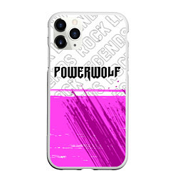 Чехол iPhone 11 Pro матовый Powerwolf rock legends: символ сверху