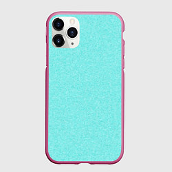 Чехол iPhone 11 Pro матовый Нежный голубой однотонный рябь, цвет: 3D-малиновый