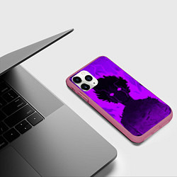 Чехол iPhone 11 Pro матовый Mob Psycho Rage, цвет: 3D-малиновый — фото 2