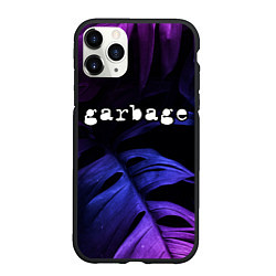 Чехол iPhone 11 Pro матовый Garbage neon monstera, цвет: 3D-черный