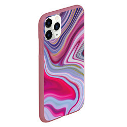 Чехол iPhone 11 Pro матовый Scarlet waves, цвет: 3D-малиновый — фото 2