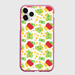 Чехол iPhone 11 Pro матовый Cash, цвет: 3D-малиновый