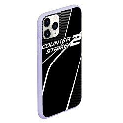 Чехол iPhone 11 Pro матовый Counter strike 2 - white line, цвет: 3D-светло-сиреневый — фото 2