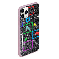 Чехол iPhone 11 Pro матовый Цифровой шум, цвет: 3D-розовый — фото 2