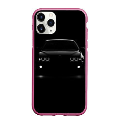 Чехол iPhone 11 Pro матовый BMW in the dark, цвет: 3D-малиновый