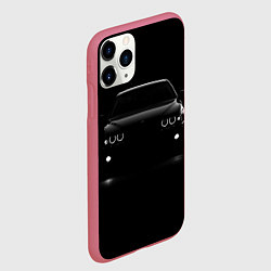 Чехол iPhone 11 Pro матовый BMW in the dark, цвет: 3D-малиновый — фото 2