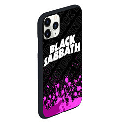 Чехол iPhone 11 Pro матовый Black Sabbath rock legends: символ сверху, цвет: 3D-черный — фото 2