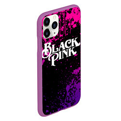 Чехол iPhone 11 Pro матовый Blackpink - neon, цвет: 3D-фиолетовый — фото 2