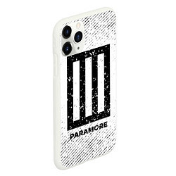 Чехол iPhone 11 Pro матовый Paramore с потертостями на светлом фоне, цвет: 3D-белый — фото 2