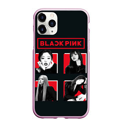 Чехол iPhone 11 Pro матовый Blackpink retro girls, цвет: 3D-розовый