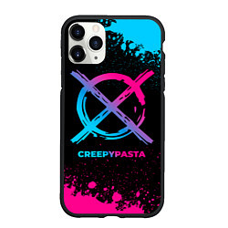 Чехол iPhone 11 Pro матовый CreepyPasta - neon gradient, цвет: 3D-черный