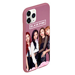 Чехол iPhone 11 Pro матовый Blackpink girls, цвет: 3D-малиновый — фото 2