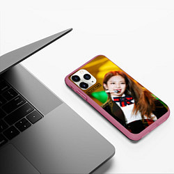 Чехол iPhone 11 Pro матовый Blackpink Jennie Kim, цвет: 3D-малиновый — фото 2