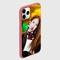 Чехол iPhone 11 Pro матовый Blackpink Jennie Kim, цвет: 3D-малиновый — фото 2