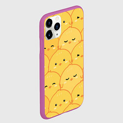 Чехол iPhone 11 Pro матовый Милые птенчики, цвет: 3D-фиолетовый — фото 2