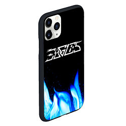 Чехол iPhone 11 Pro матовый Eagles blue fire, цвет: 3D-черный — фото 2