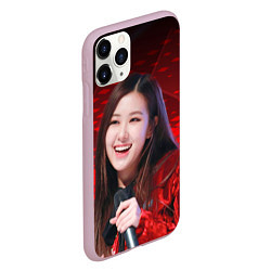 Чехол iPhone 11 Pro матовый Rose Blackpink red, цвет: 3D-розовый — фото 2