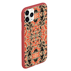 Чехол iPhone 11 Pro матовый Японский ковер, цвет: 3D-красный — фото 2