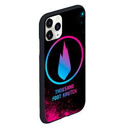 Чехол iPhone 11 Pro матовый Thousand Foot Krutch - neon gradient, цвет: 3D-черный — фото 2