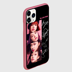 Чехол iPhone 11 Pro матовый Blackpink Autographs, цвет: 3D-малиновый — фото 2