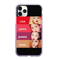 Чехол iPhone 11 Pro матовый Blackpink Bands, цвет: 3D-светло-сиреневый