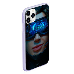 Чехол iPhone 11 Pro матовый Cybergirl, цвет: 3D-светло-сиреневый — фото 2